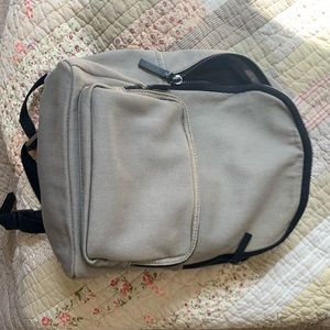 Everlane modern zip canvas gray mini backpack